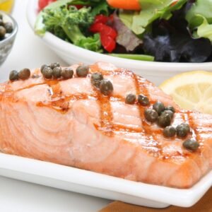 Sustainable Salmon with Lemon and Capers (Char-Marked and Ready-to-Cook)