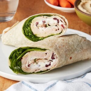 Roast Turkey, Cranberry, and Blue Cheese Wrap