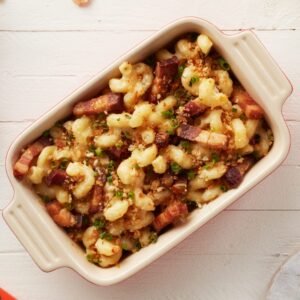 Bacon Macaroni and Cheese w/ Parmesan Breadcrumbs